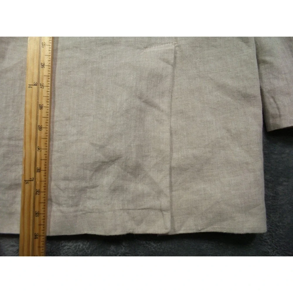 Club Room Luxury Blazer Mens Size 3XL Beige 100% Linen Double Vented 2 Button